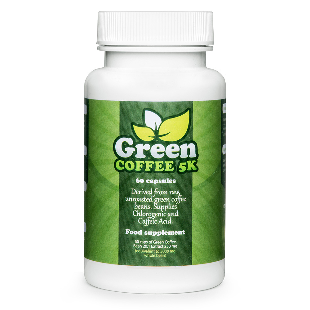 Tabletki na odchudzanie z zieloną kawą Green Coffee 5k